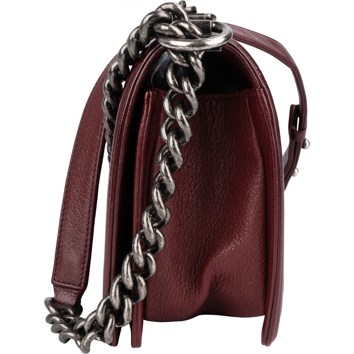 Chanel Quilted Calfskin Medium Boy Single Flap Crossbody Bag