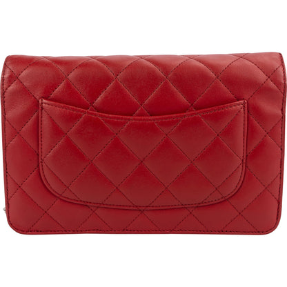 Chanel Quilted Lambskin Wallet on Chain Crossbody Bag