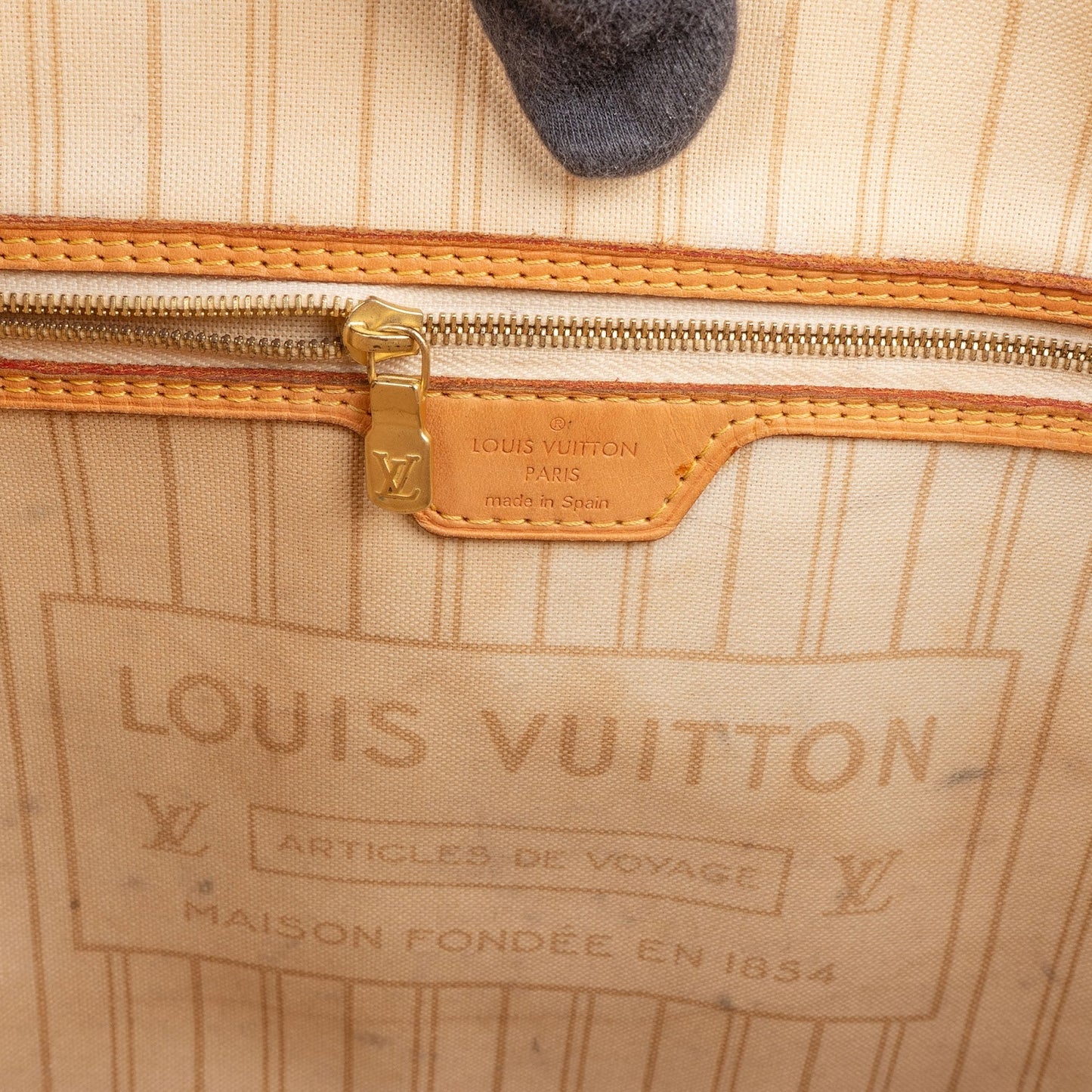 Louis Vuitton Monogram Damier Azur Canvas Neverfull MM Shoulder Bag