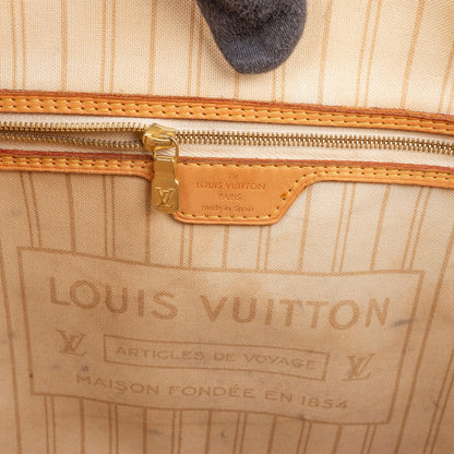 Louis Vuitton Monogram Damier Azur Canvas Neverfull MM Shoulder Bag