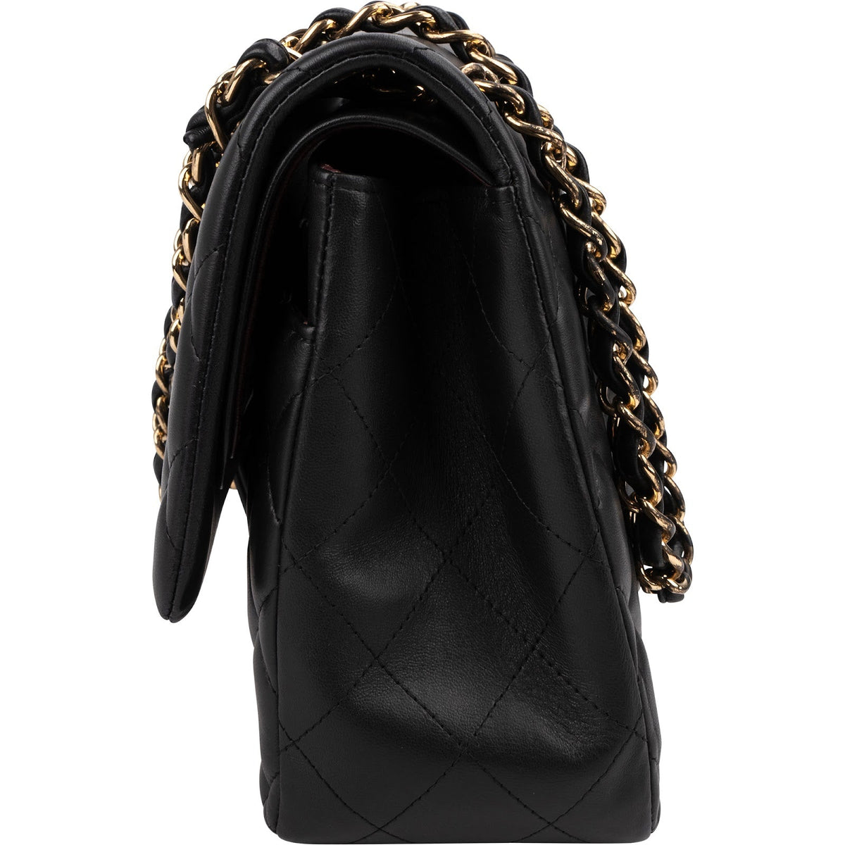 Chanel Quilted Lambskin Jumbo Double Flap Crossbody Bag