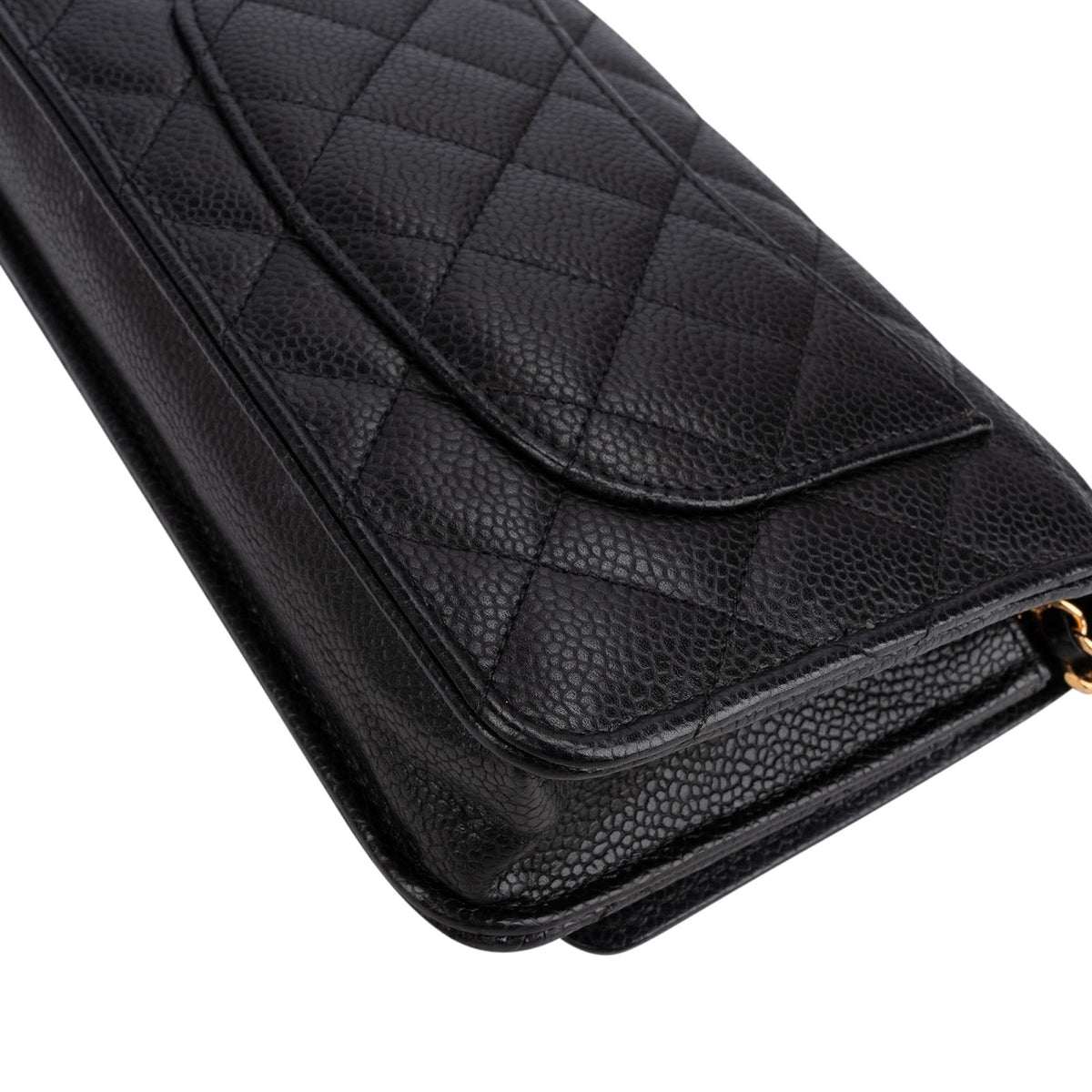 Chanel Quilted Caviar Leather Wallet On Chain Crossbody Bag