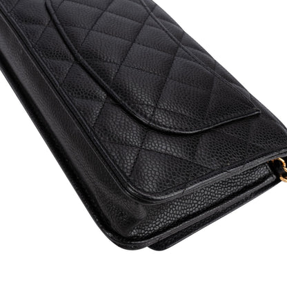 Chanel Quilted Caviar Leather Wallet On Chain Crossbody Bag