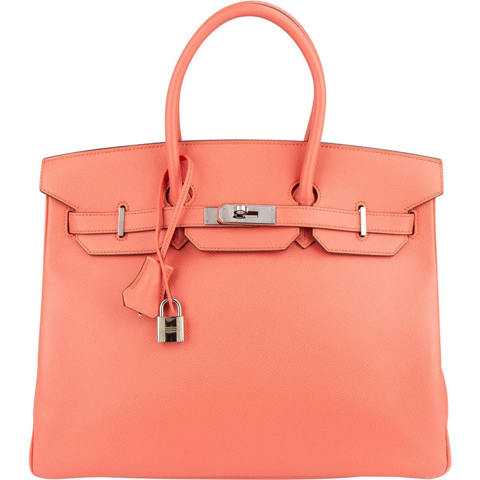 Hermès Flamingo Epsom Leather Birkin 35 Handbag
