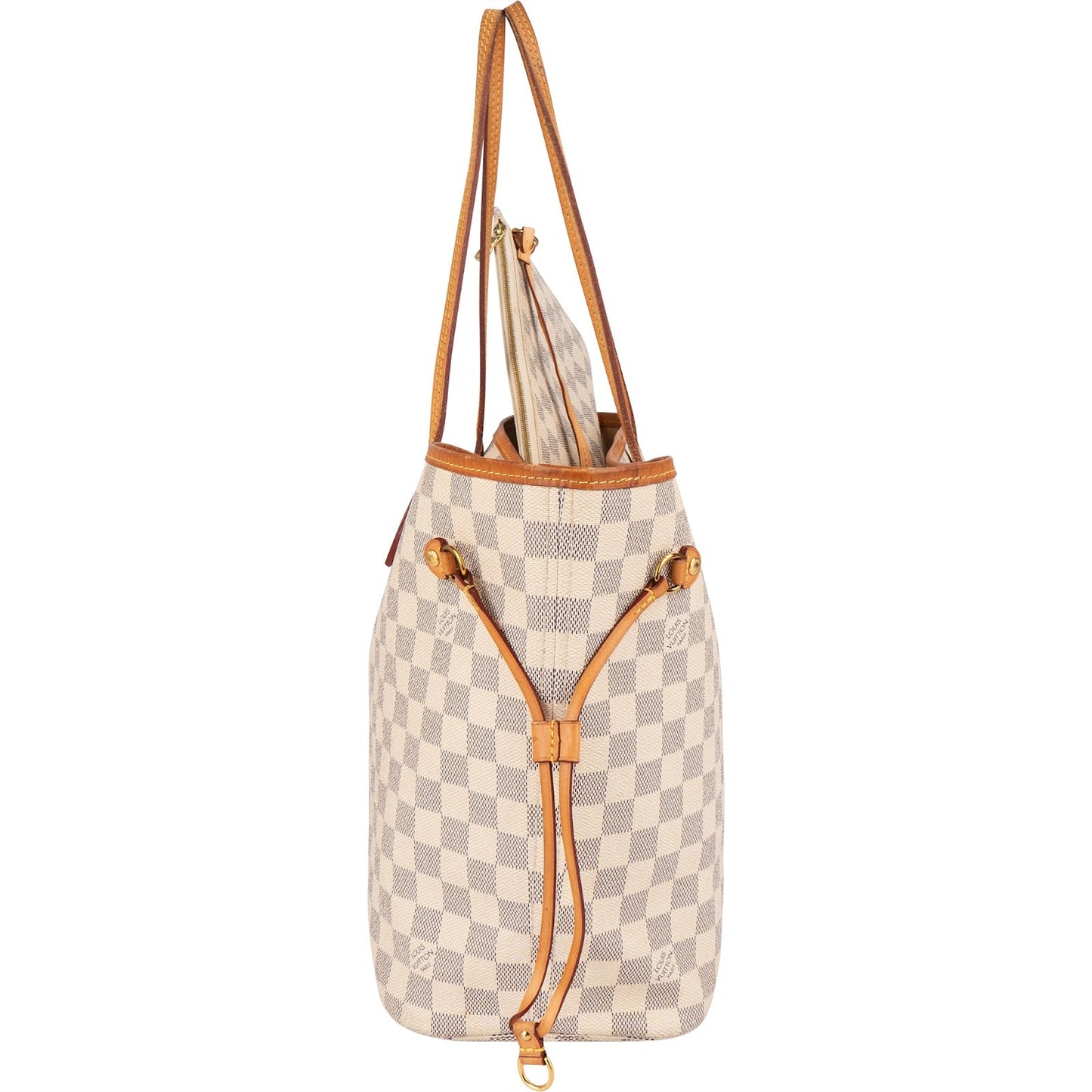 Louis Vuitton Monogram Damier Azur Canvas Neverfull MM Shoulder Bag