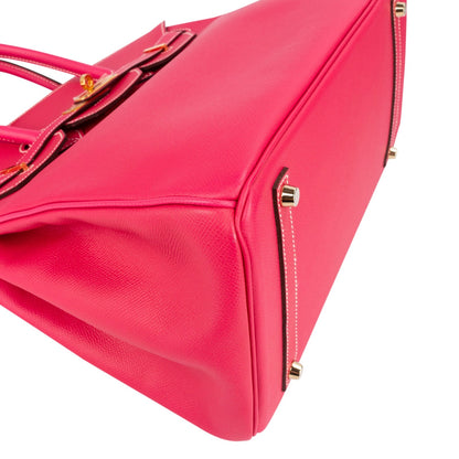 Hermès Rose Tyrien Epsom Leather Birkin 35 Handbag