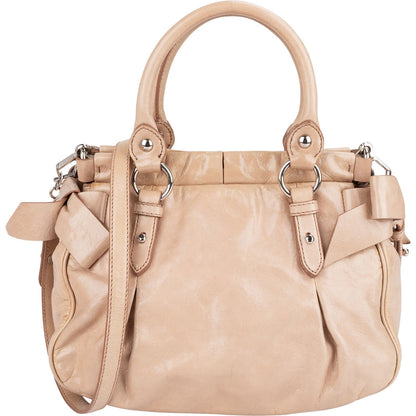Miu Miu Vitello Lux Bow Bag Handbag
