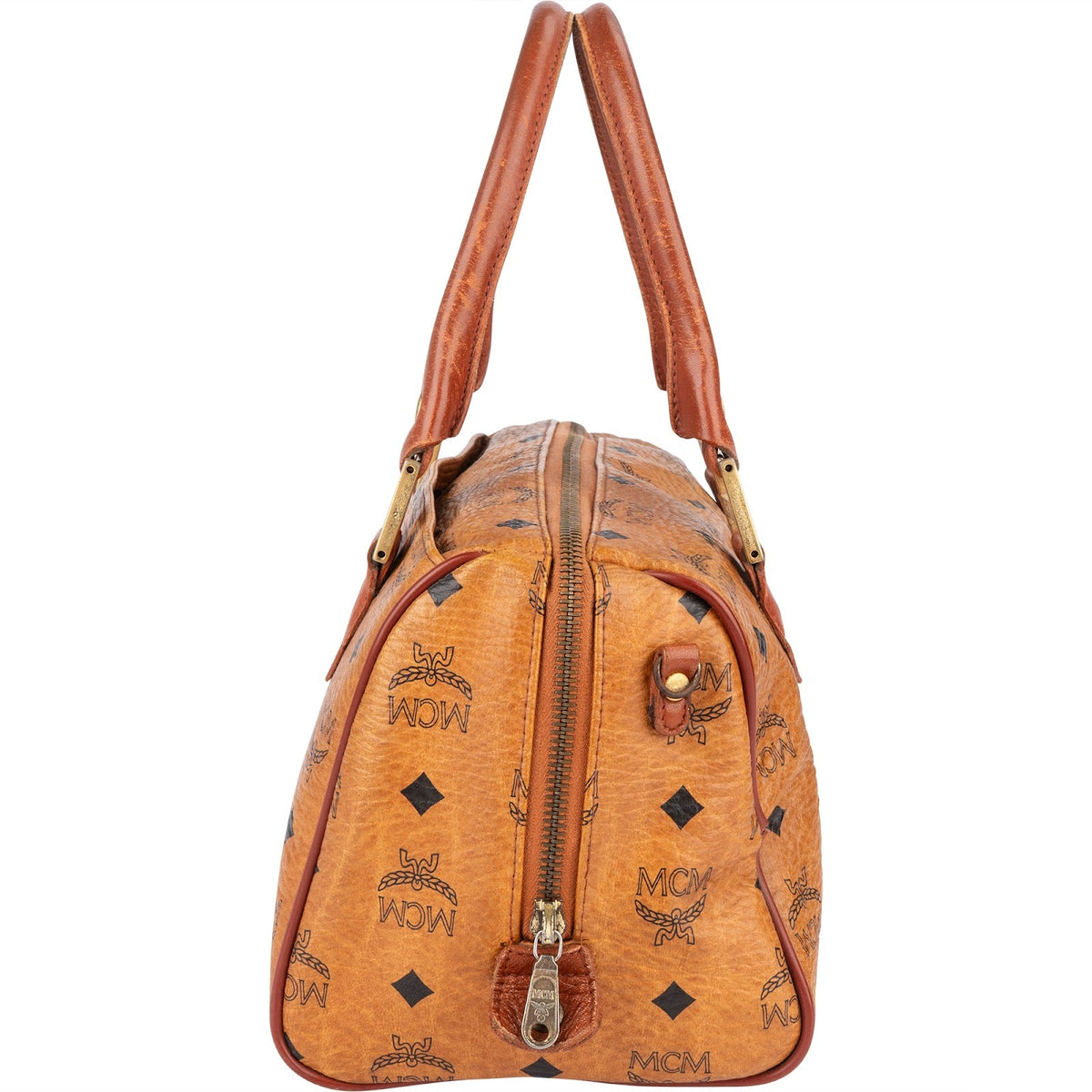 MCM Monogram Visetos Boston Handbag