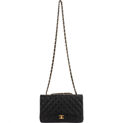 Chanel Quilted Lambskin Jumbo Single Flap Shoulder Crossbody Bag