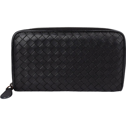 Bottega Veneta Intrecciato Leather Zip Around Wallet