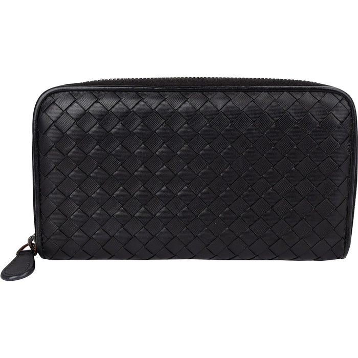 Bottega Veneta Intrecciato Leather Zip Around Wallet