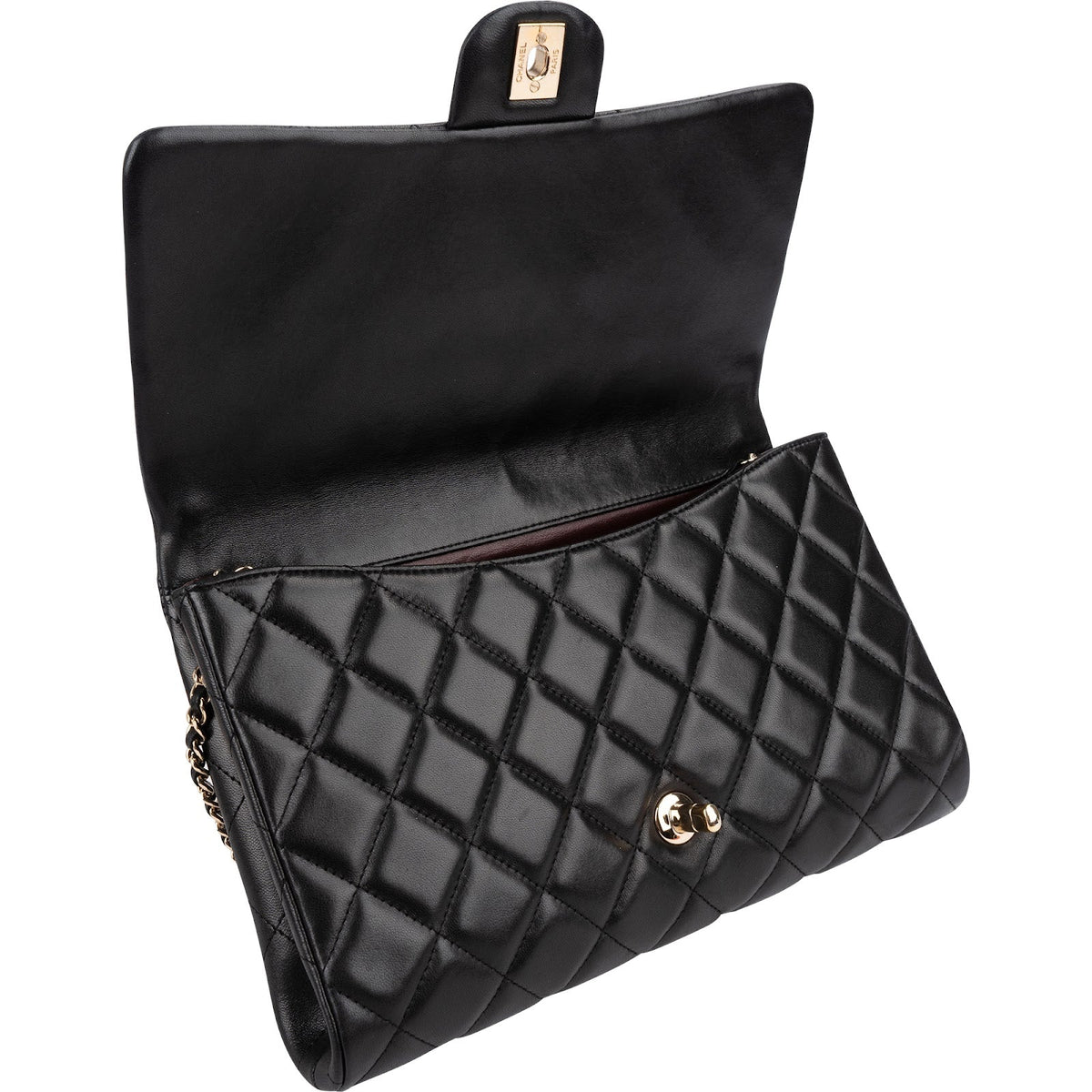 Chanel Quilted Lambskin Medium Single Flap Shoulder Bag