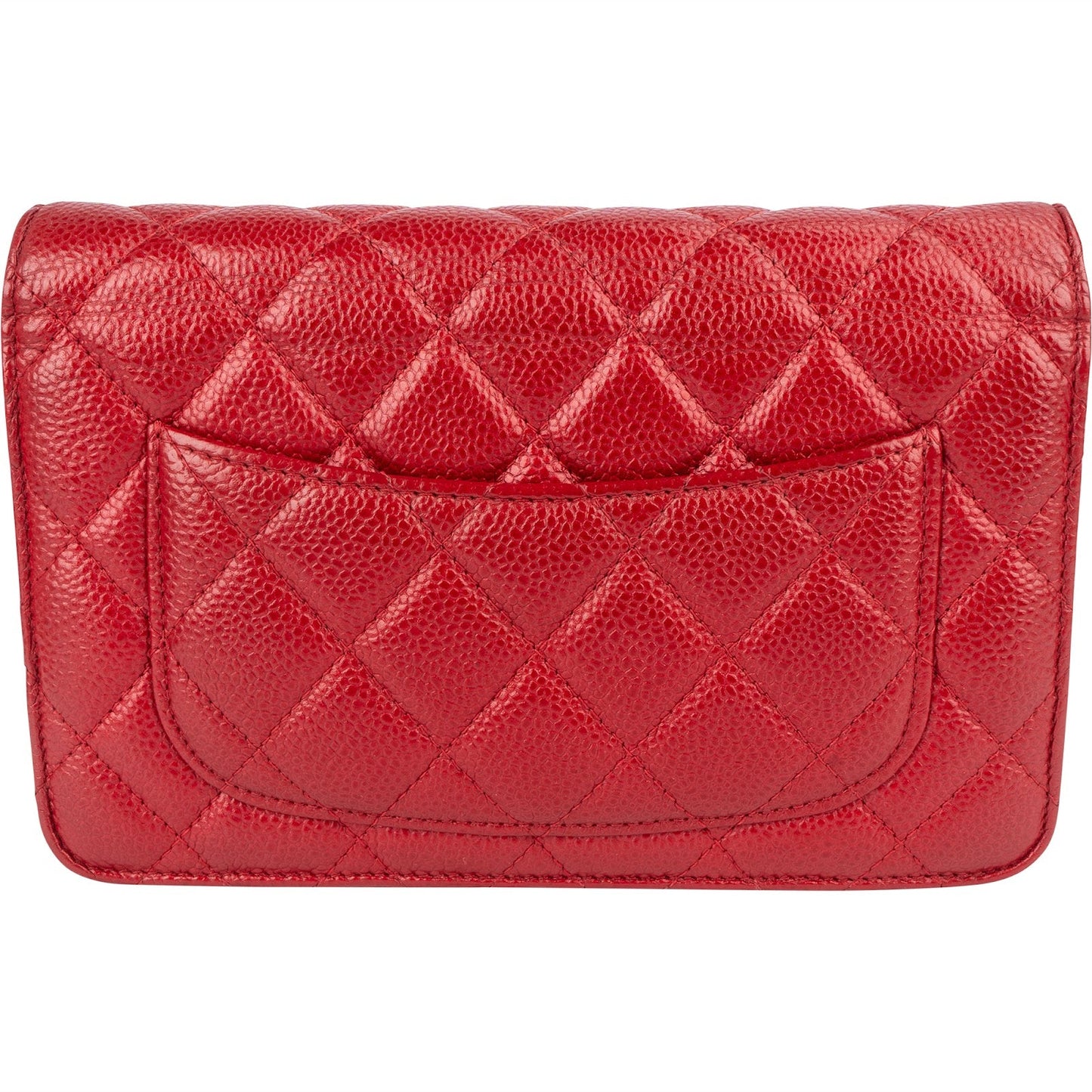 Chanel Quilted Caviar Leather Wallet on Chain Crossbody Bag
