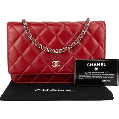 Chanel Quilted Lambskin Wallet On Chain Crossbody Bag