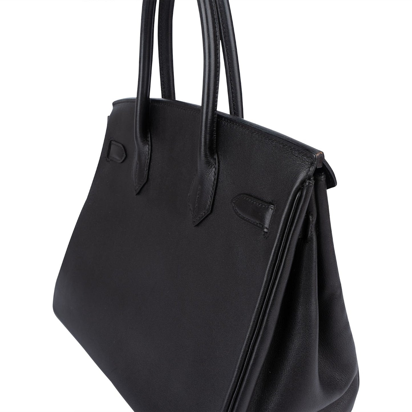 Hermès Noir Swift Leather Birkin 30 Handbag