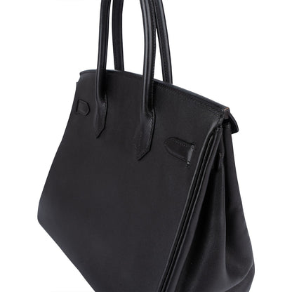 Hermès Noir Swift Leather Birkin 30 Handbag