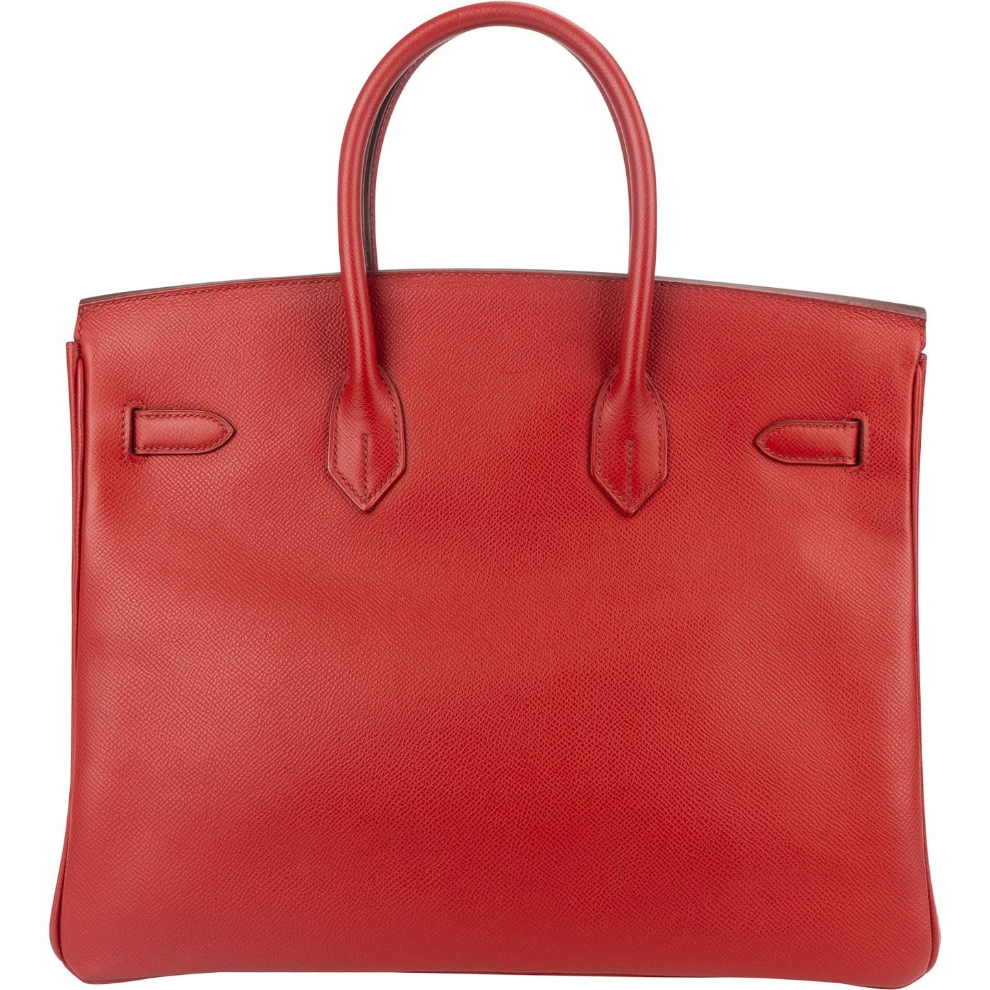 Hermès Rouge Epsom Leather Palladium Birkin 35 Handbag