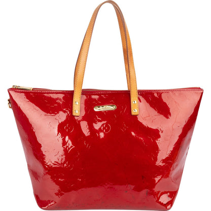 Louis Vuitton Rouge Vernis Monogram Bellevue MM Handbag