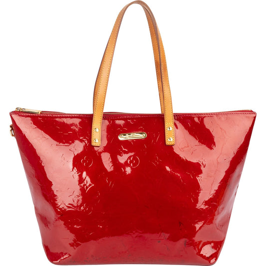 Louis Vuitton Rouge Vernis Monogram Bellevue MM Handbag
