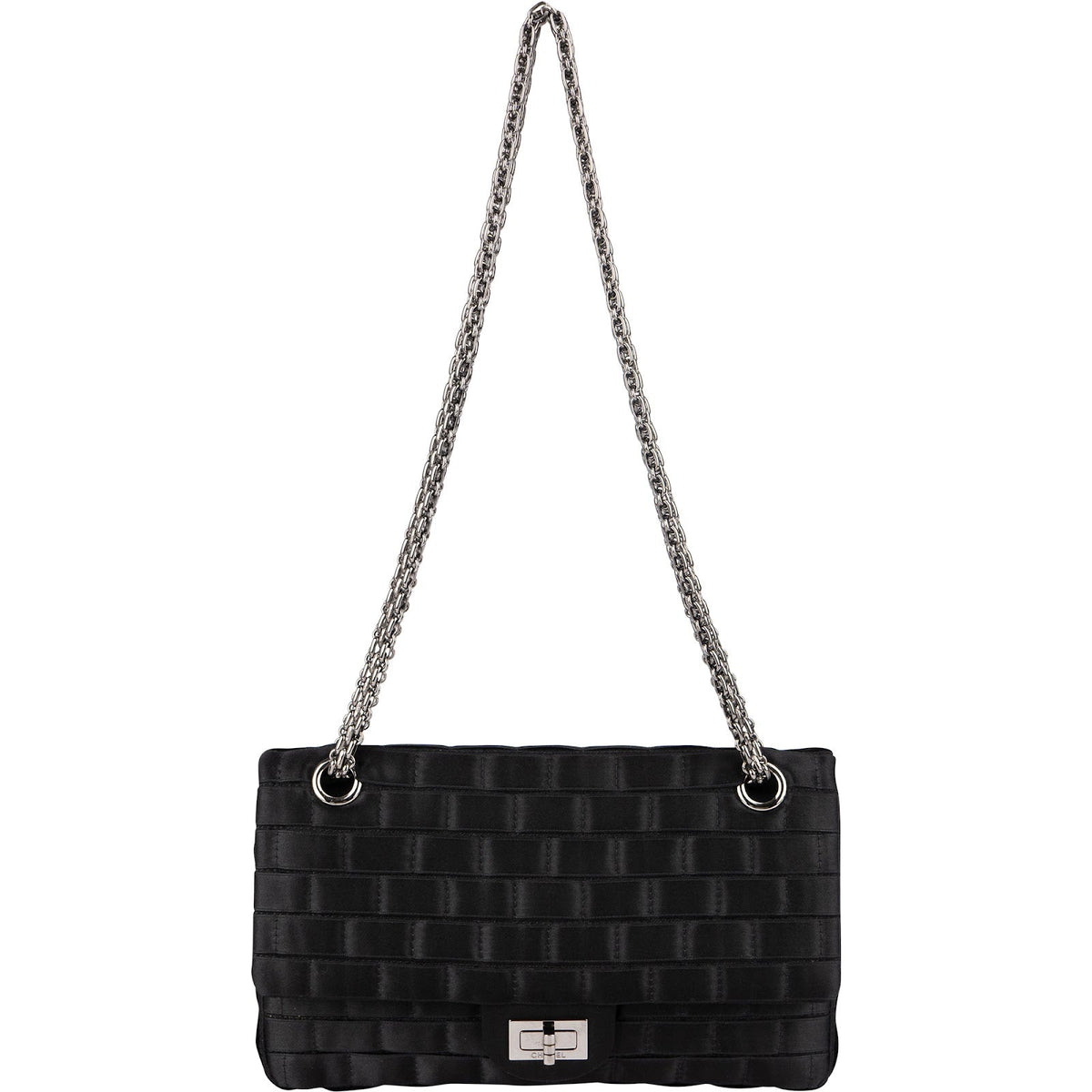 Chanel Rare Sample Satin Chocolate Bar 2.55 Reissue Double Flap Crossbody Bag
