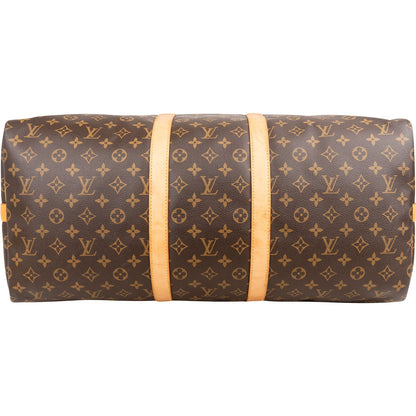 Louis Vuitton Monogram Canvas Keepall 55 Bandoulière Travel Bag