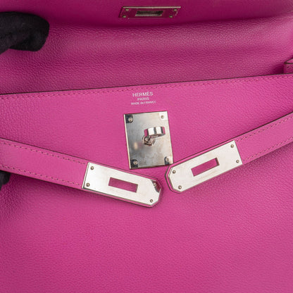 Hermès Pink Chevre Leather Palladium Kelly 28 Handbag