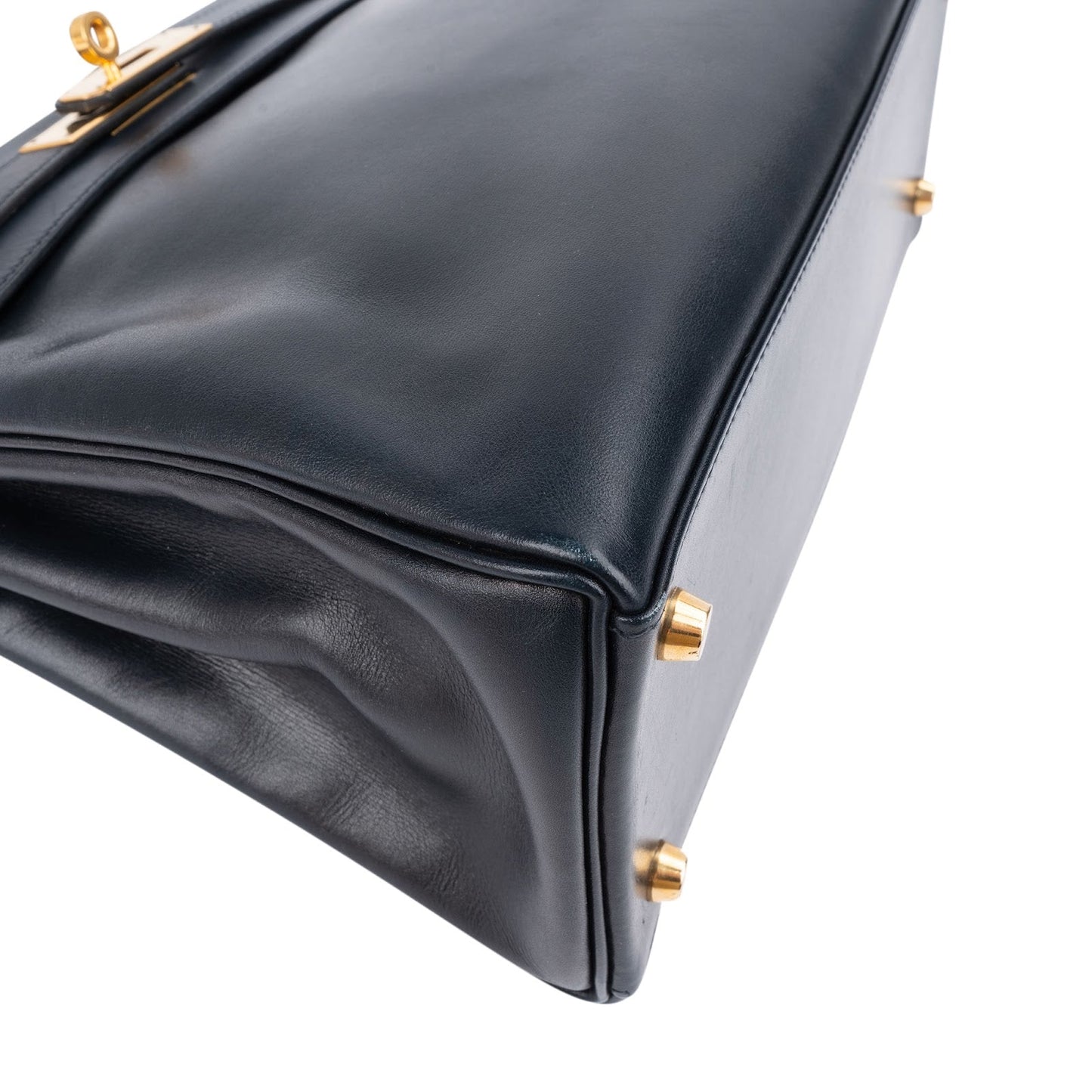 Hermès Blue Boxcalf Leather Kelly 28 Handbag