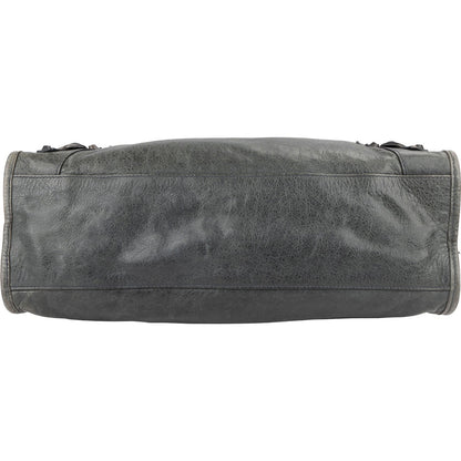Balenciaga Dark Green Leather Classic City Handbag