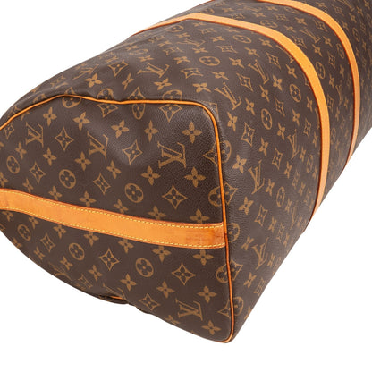 Louis Vuitton Monogram Canvas Keepall 55 Bandoulière Travel Bag