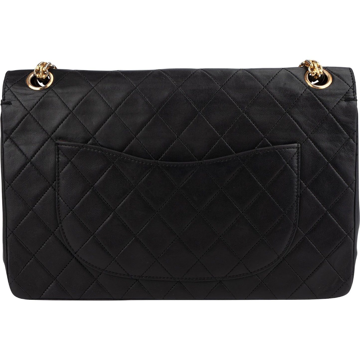 Chanel Quilted Lambskin 24K Gold Double Flap Shoulder Bag