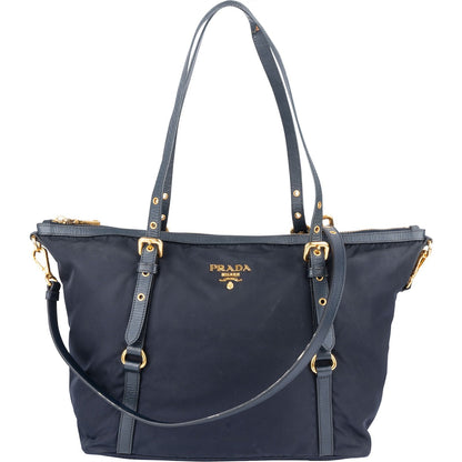 Prada Tessuto Saffiano Leather Tote Shoulder Bag