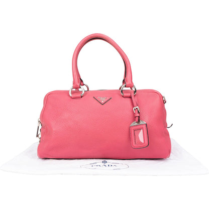 Prada Grained Leather Bauletto Handbag