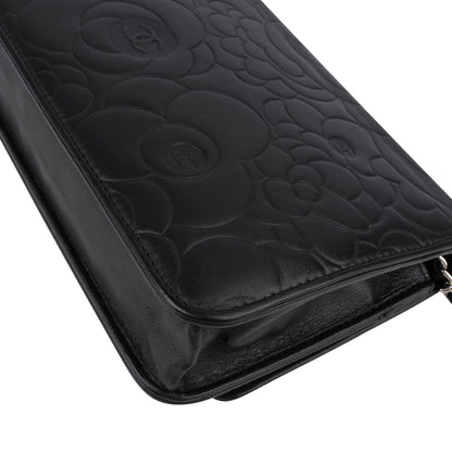 Chanel Camellia Lambskin Wallet On Chain Crossbody Bag
