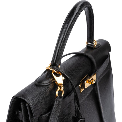 Hermès Ardennes  Leather Kelly 35 Sellier Handbag GHW