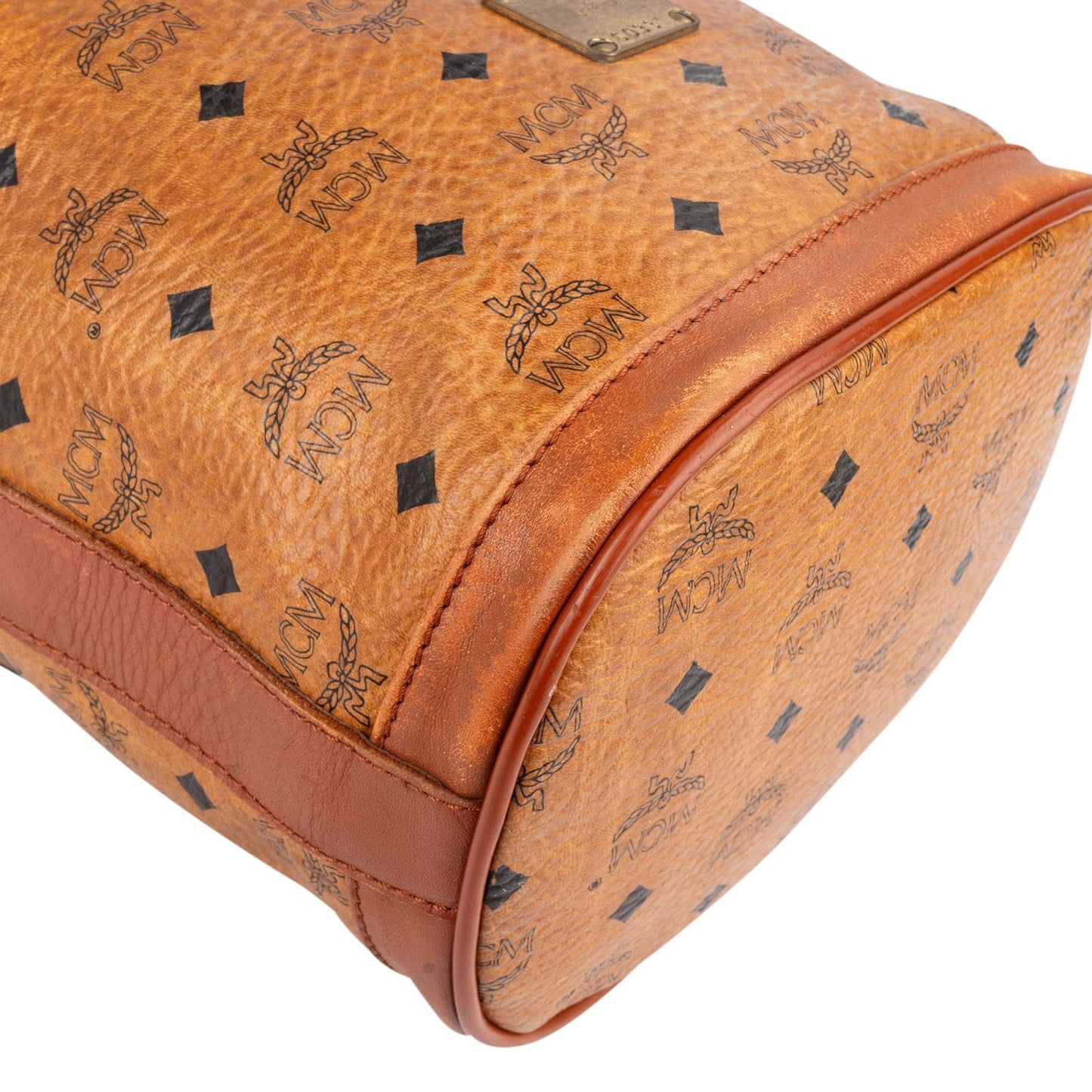 MCM Monogram Visetos Drawstring Bucket Crossbody Bag