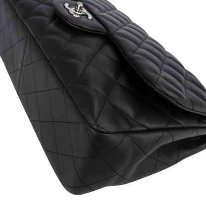 Chanel Quilted Lambskin Jumbo Single Flap Crossbody Bag