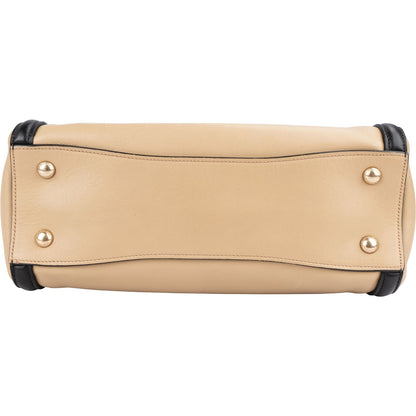 Prada Saffiano Bicolor Leather City Tote Handbag