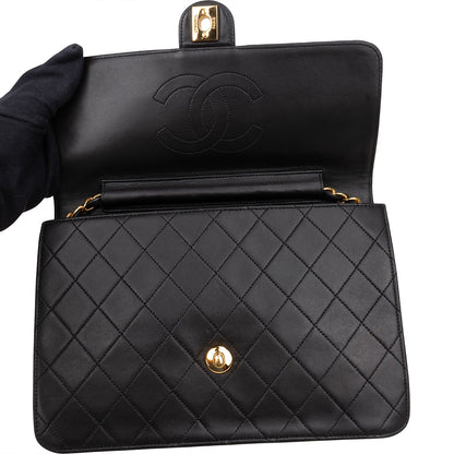 Chanel Quilted Lambskin  Medium Single Flap Shoulder Bag