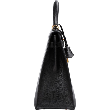 Hermès Ardennes  Leather Kelly 35 Sellier Handbag GHW
