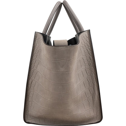 Celine Croc Embossed Leather Phantom Handbag