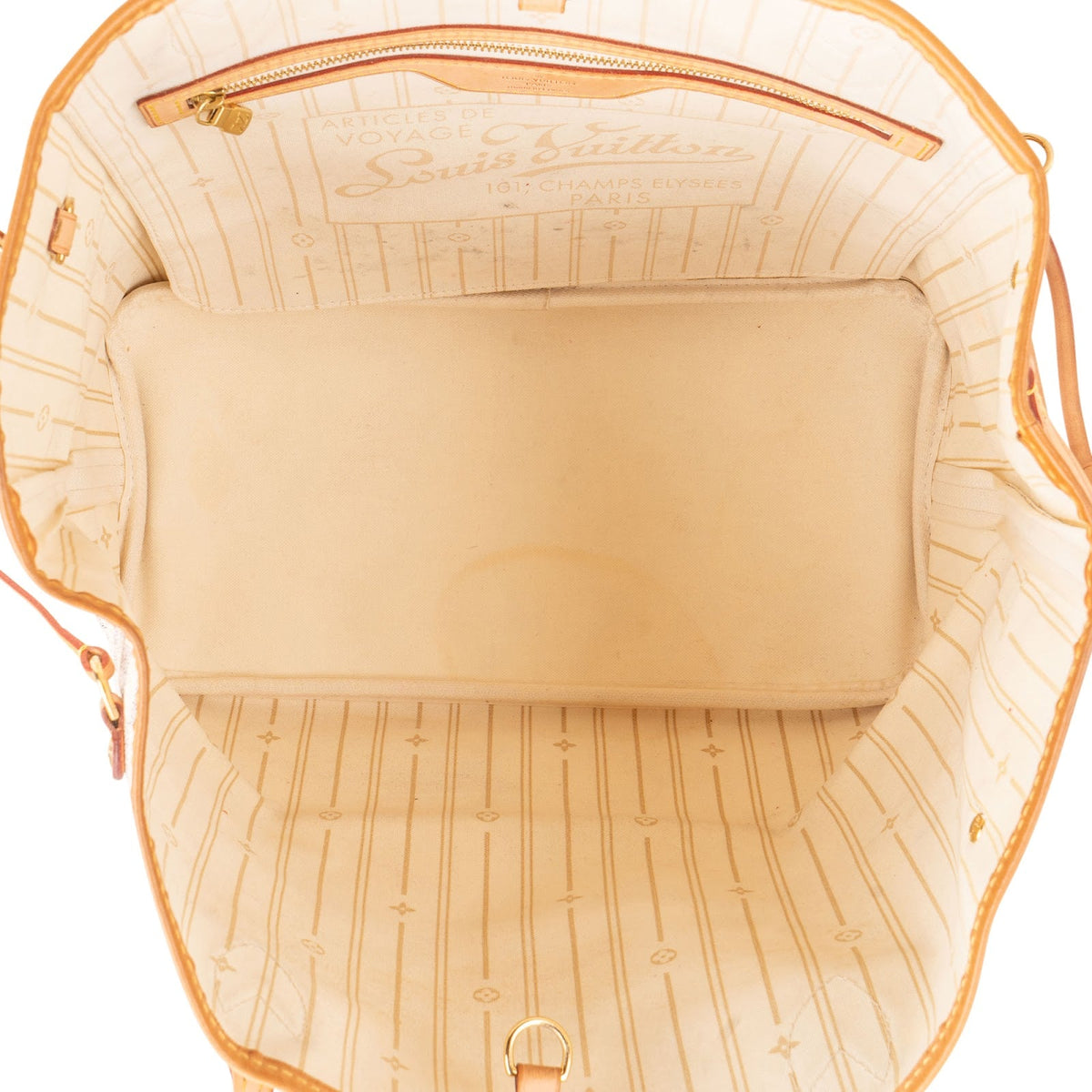 Louis Vuitton Monogram Damier Azur Canvas Neverfull MM Shoulder Bag