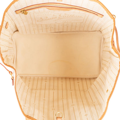Louis Vuitton Monogram Damier Azur Canvas Neverfull MM Shoulder Bag