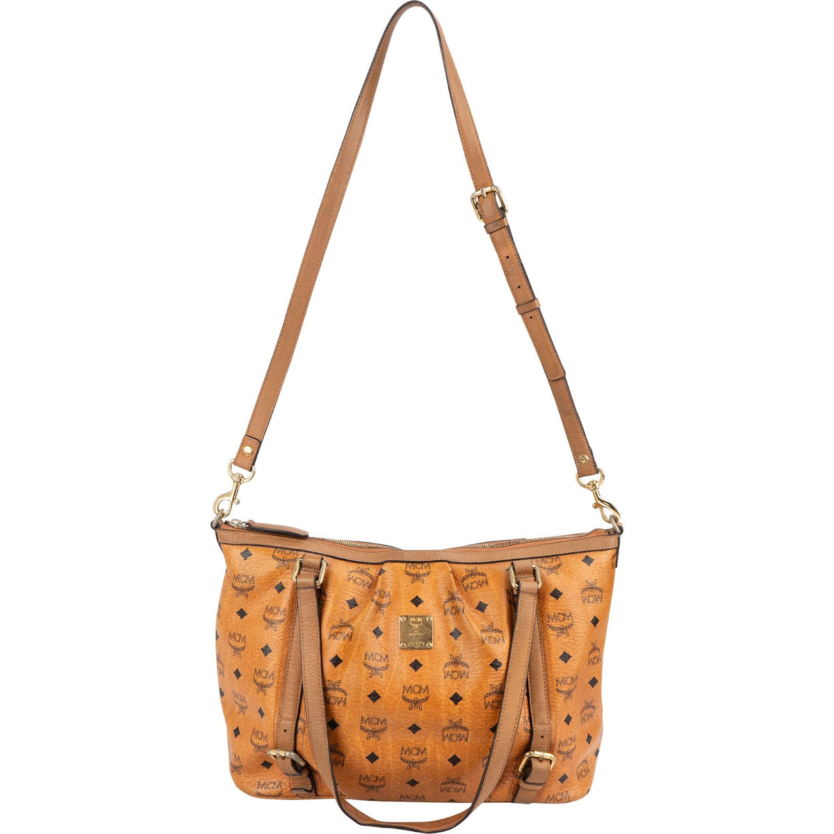 MCM Monogram Visetos Satchel Shoulder Bag
