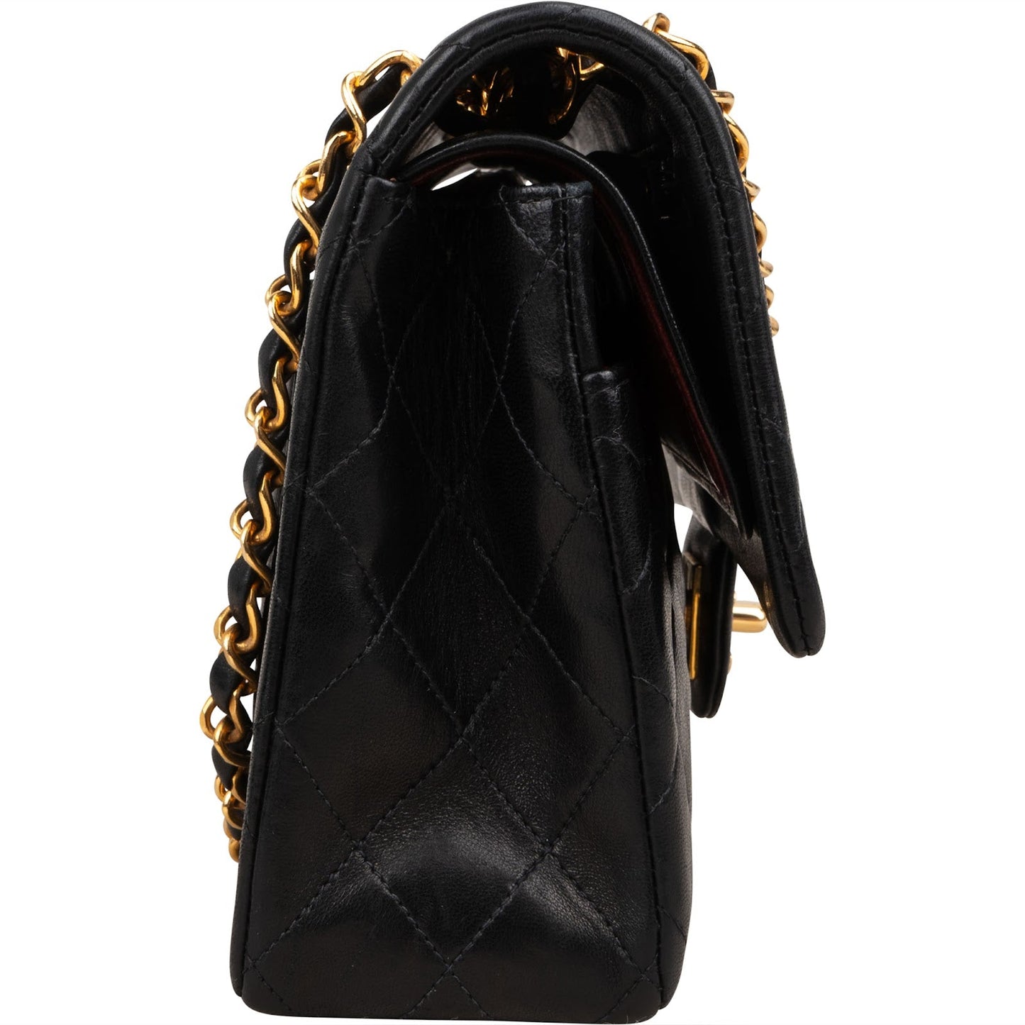 Chanel Quilted Lambskin Medium 24K Gold Double Flap Shoulder Bag