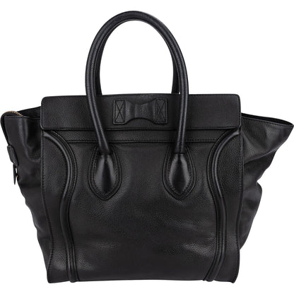 Céline Grained Calfskin Luggage Handbag
