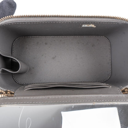 Chanel Quilted Lambskin Top Handle Vanity Case Crossbody Bag