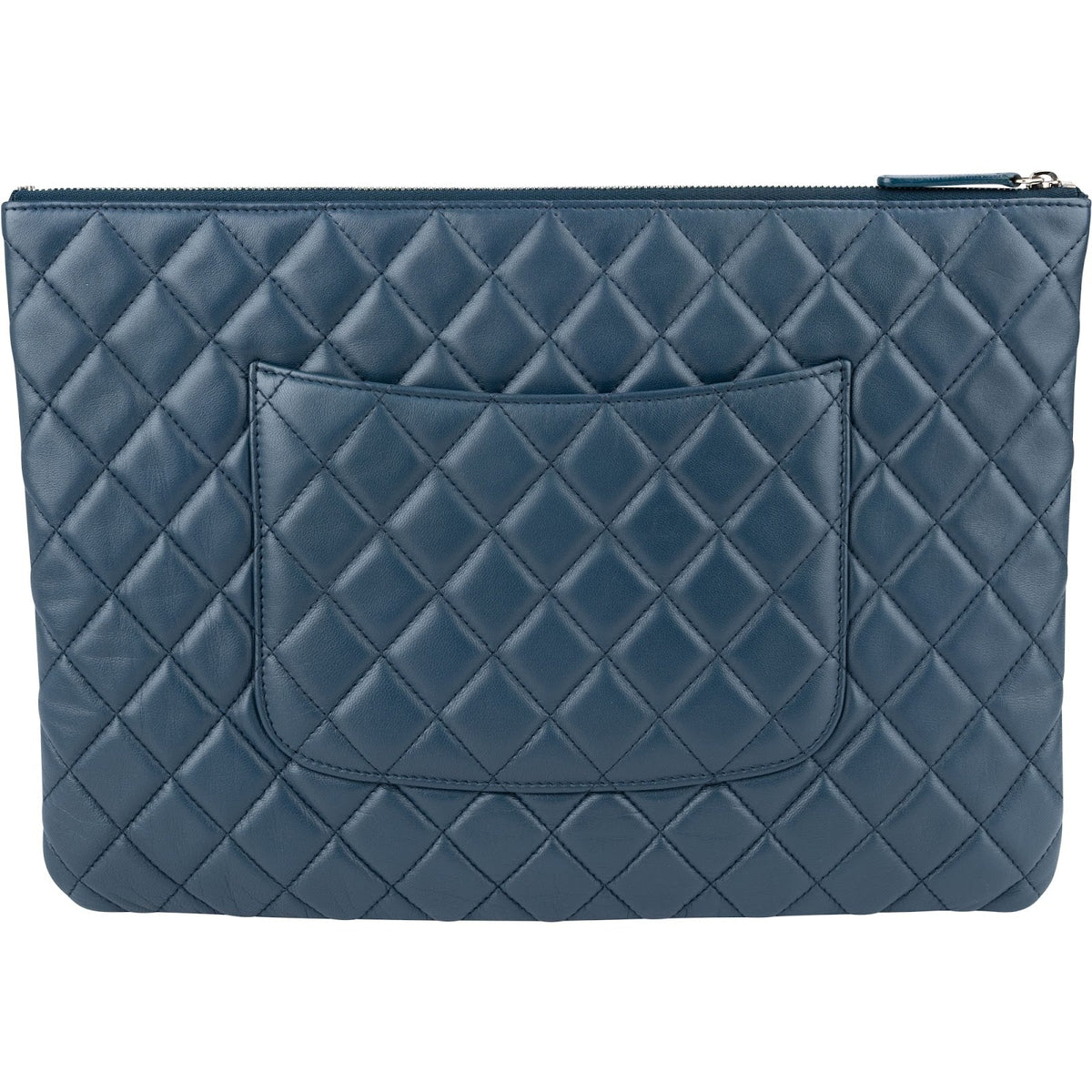 Chanel Quilted Lambskin CC Pouch Clutch