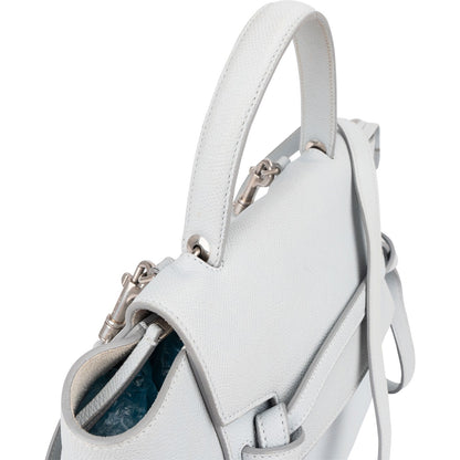 Céline Light Blue Leather Grained Calfskin Nano Belt Handbag