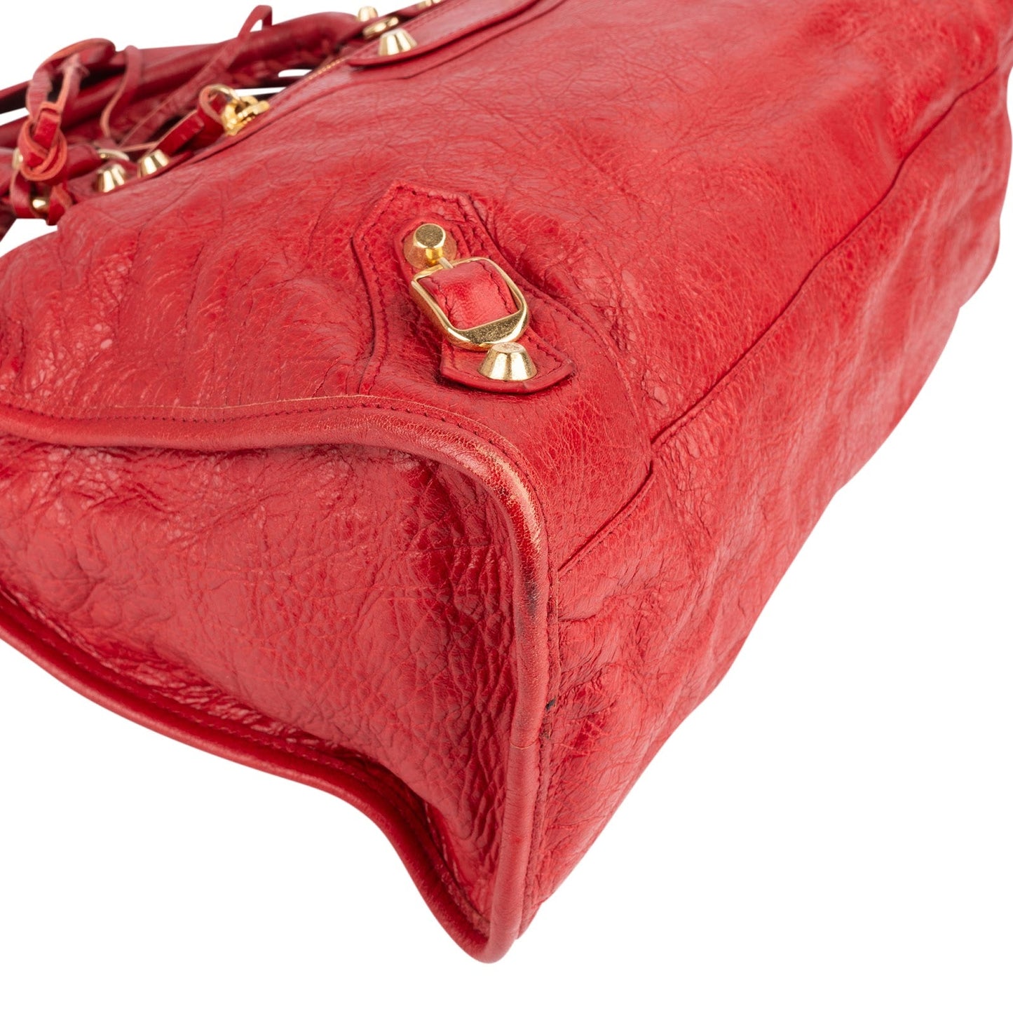 Balenciaga Red Leather City Handbag