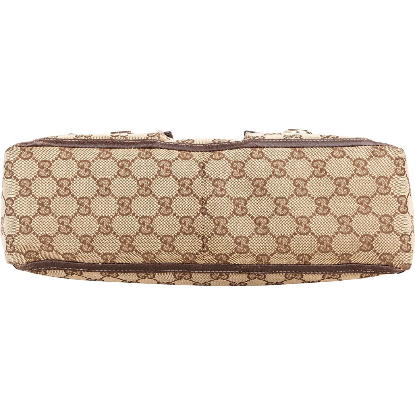 Gucci Monogram GG Canvas Abbey Double Pocket Tote Shoulder Bag